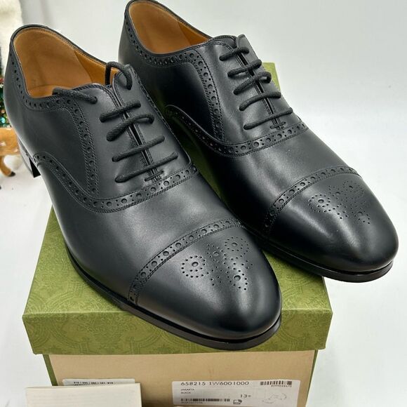 Men’s Gucci lace  up oxfords size 13.5 made in Italy - Picture 1 of 10